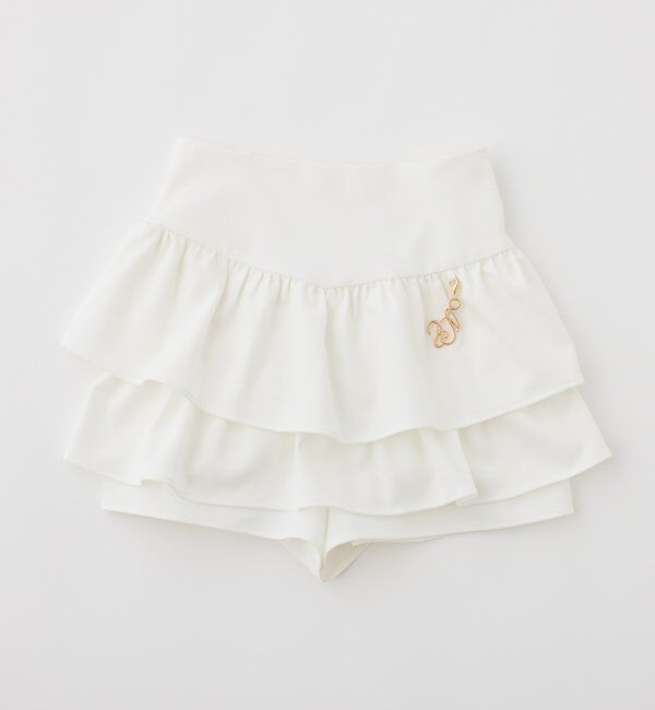  「チャームベルト付きティアードミニスカパン」|スカート|