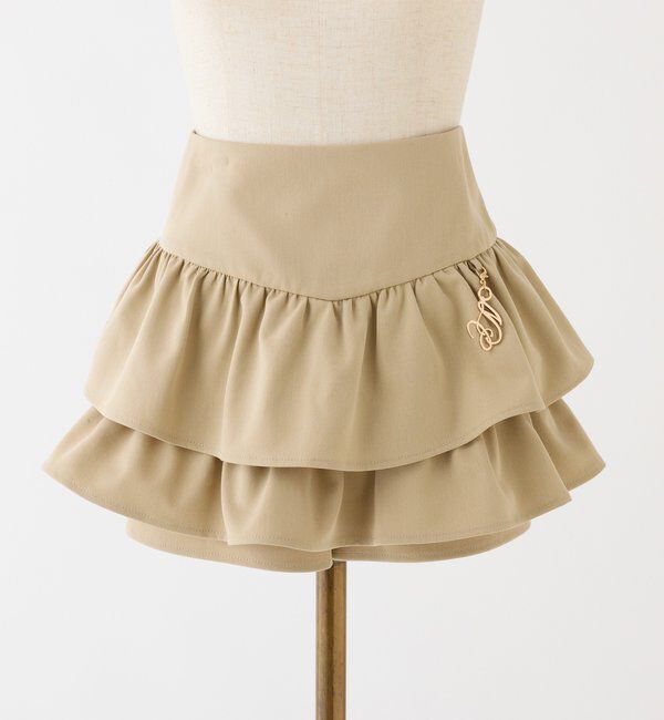  「チャームベルト付きティアードミニスカパン」|スカート|