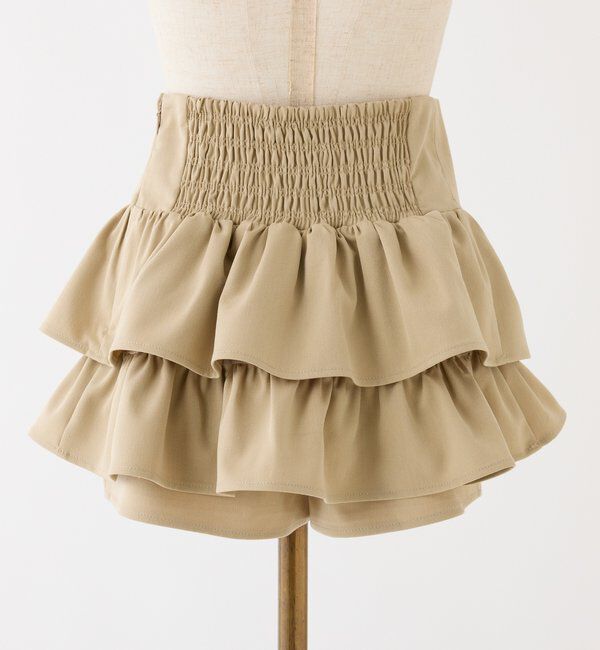  「チャームベルト付きティアードミニスカパン」|スカート|