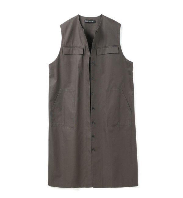 mizuiro ind「mizuiro ind ポケット付きクルーネックロングジレ」|ワンピース|