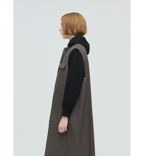 mizuiro ind「mizuiro ind ポケット付きクルーネックロングジレ」|ワンピース|