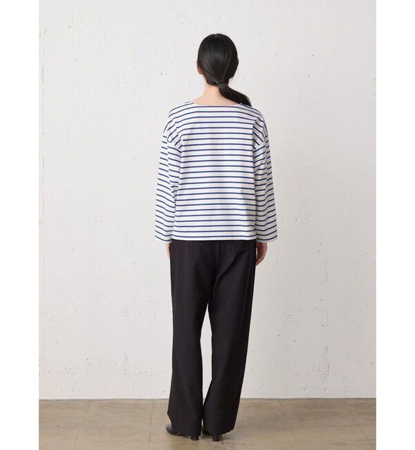 MidiUmi「MidiUmi ボーダーワイドプルオーバー」|Tシャツ・カットソー|