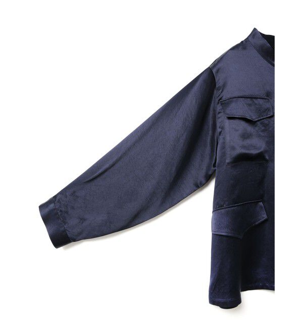 mizuiro ind「mizuiro ind サテンワークシャツ」|シャツ・ブラウス|