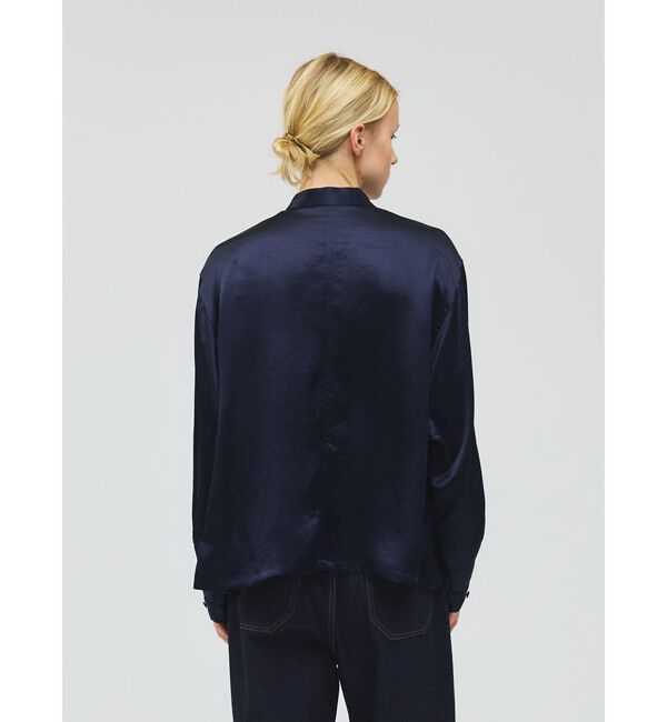 mizuiro ind「mizuiro ind サテンワークシャツ」|シャツ・ブラウス|