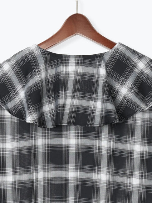 Te chichi TERRASSE「オンブレーチェックフリルブラウス《2025autumn catalog item》」|シャツ・ブラウス|