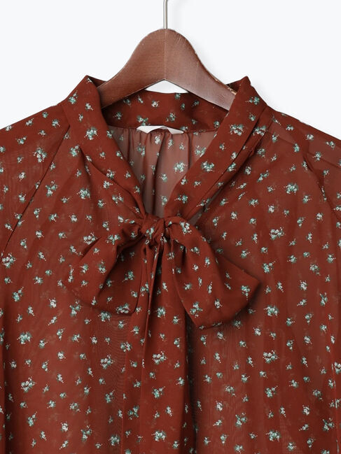 Te chichi「パターンアソートシフォンボウタイブラウス《2025Autumn catalog vol.2 item》」|シャツ・ブラウス|