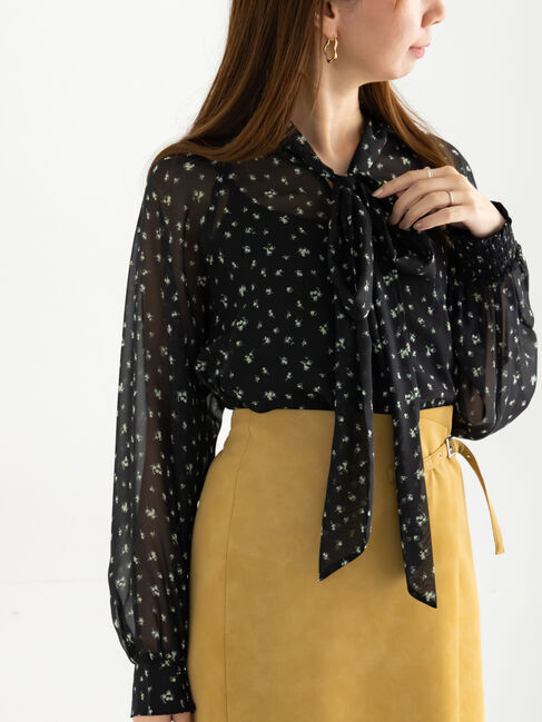 Te chichi「パターンアソートシフォンボウタイブラウス《2025Autumn catalog vol.2 item》」|シャツ・ブラウス|
