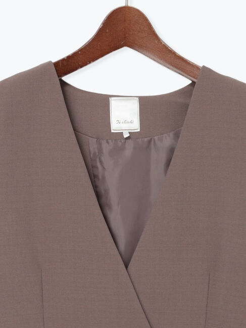 Te chichi「ノーカラーダブルブレストジレ」|ダウンベスト・ベスト|