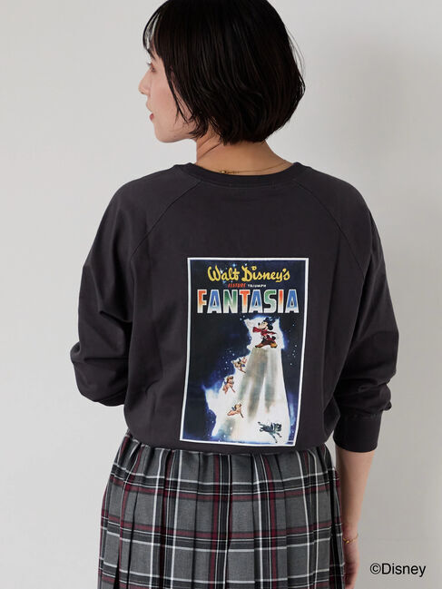 Lugnoncure「【Disney】FANTASIA/ラグランTシャツ1」|Tシャツ・カットソー|チャコールグレー