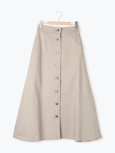 Samansa Mos2「【Sサイズ WEB限定】フロント釦フレアデニムスカート」|スカート|