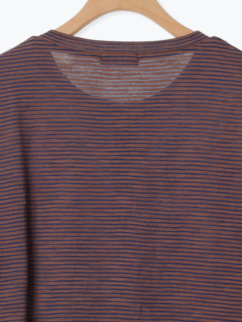 Samansa Mos2「ワンポイント刺繍シアーボーダーカーディガン」|カーディガン|