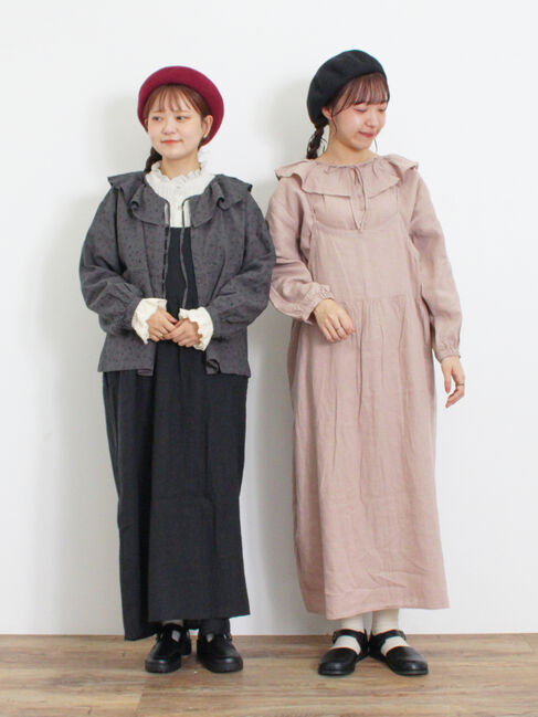 Samansa Mos2「【Slow linen】柄アソートフリルブラウス」|シャツ・ブラウス|