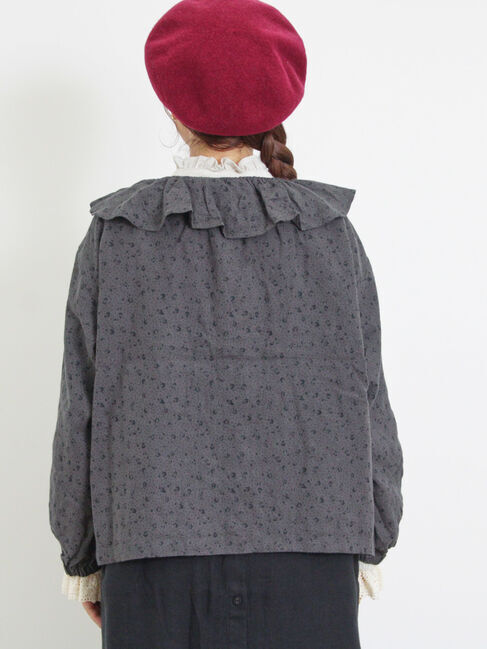 Samansa Mos2「【Slow linen】柄アソートフリルブラウス」|シャツ・ブラウス|