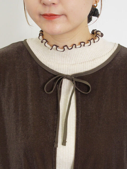 Samansa Mos2「透けベロア前後2WAYベスト」|ダウンベスト・ベスト|