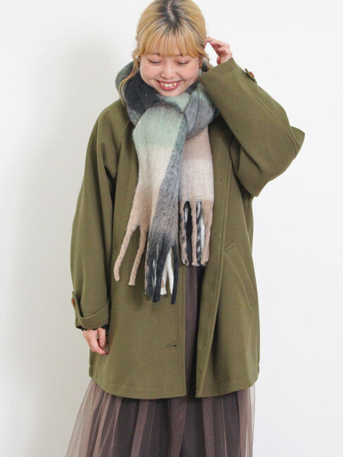 Samansa Mos2「ウーリーライクミドル丈クルーネックコート」|その他|