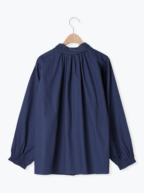 Samansa Mos2「オーバーレース襟ブラウス」|シャツ・ブラウス|