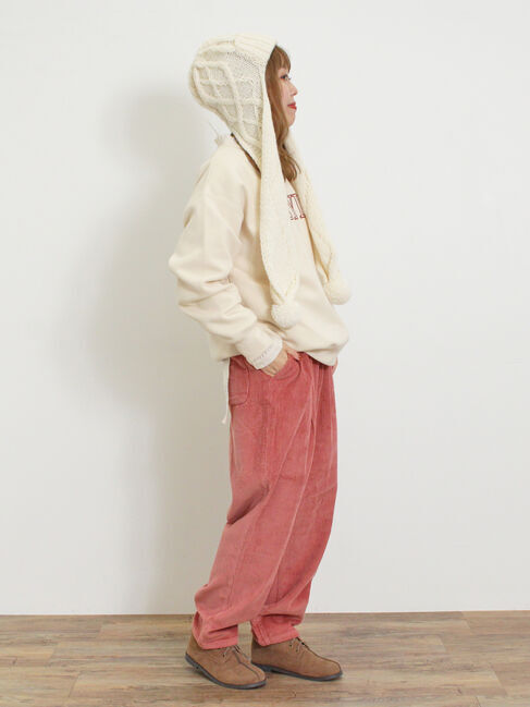 Samansa Mos2「裏ボアロゴプリントスウェット」|Tシャツ・カットソー|