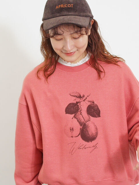 Samansa Mos2「柄アソートプリントスウェット」|Tシャツ・カットソー|ピンク