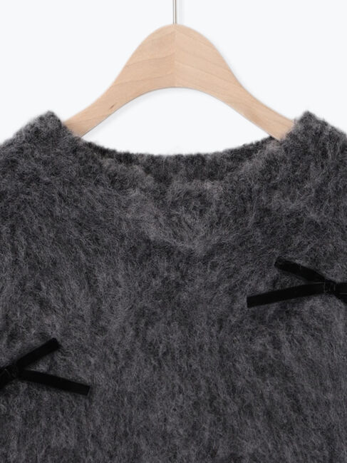 Samansa Mos2「ベロアリボン付ニット」|ニット・セーター|