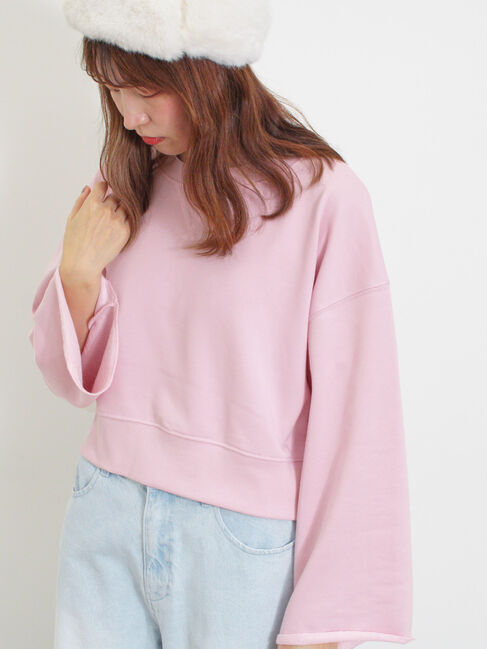 Samansa Mos2「◎ショート丈スウェット」|Tシャツ・カットソー|