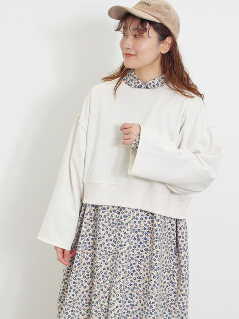 Samansa Mos2「◎ショート丈スウェット」|Tシャツ・カットソー|