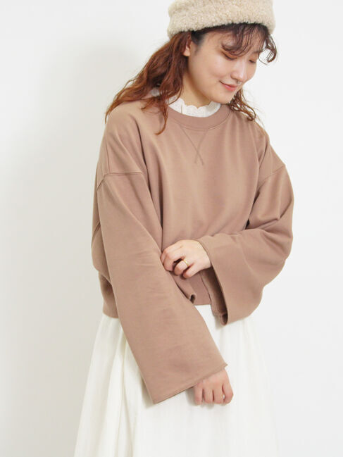 Samansa Mos2「◎ショート丈スウェット」|Tシャツ・カットソー|