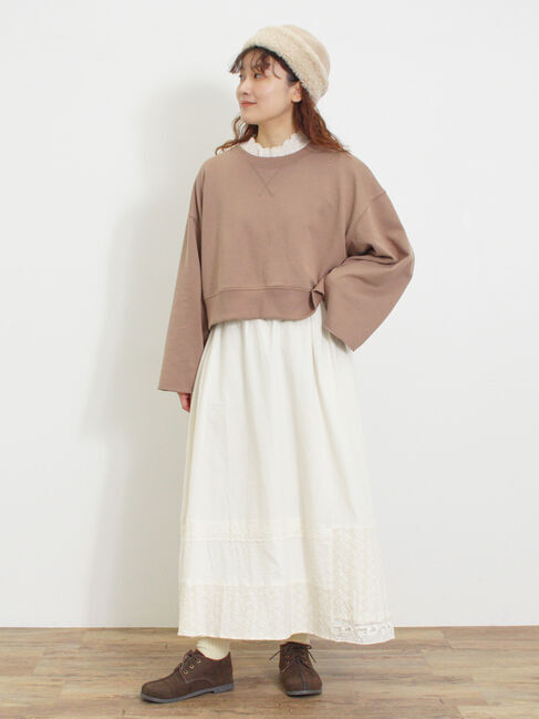 Samansa Mos2「◎ショート丈スウェット」|Tシャツ・カットソー|