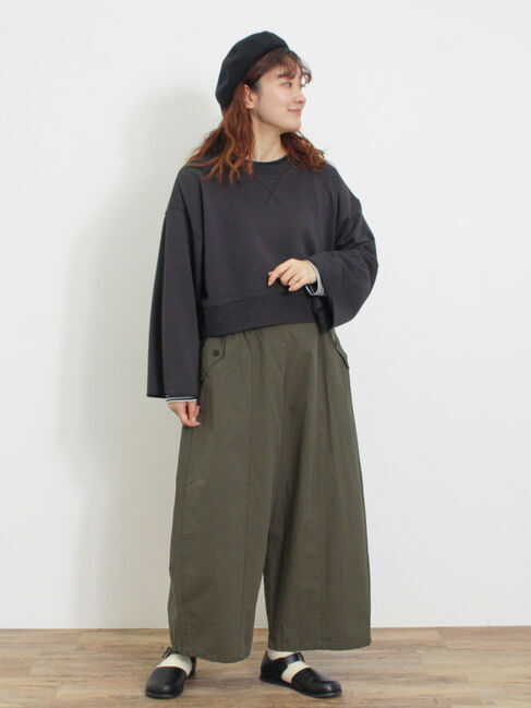 Samansa Mos2「◎ショート丈スウェット」|Tシャツ・カットソー|