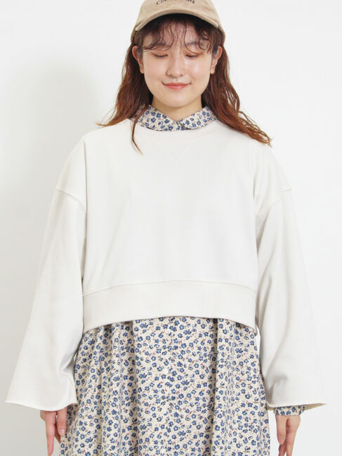 Samansa Mos2「◎ショート丈スウェット」|Tシャツ・カットソー|