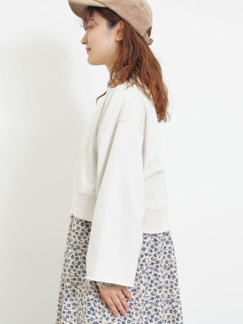 Samansa Mos2「◎ショート丈スウェット」|Tシャツ・カットソー|