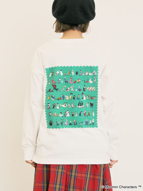 Samansa Mos2「【MOOMIN&times;Samansa Mos2】ALL STARロングTシャツ」|Tシャツ・カットソー|