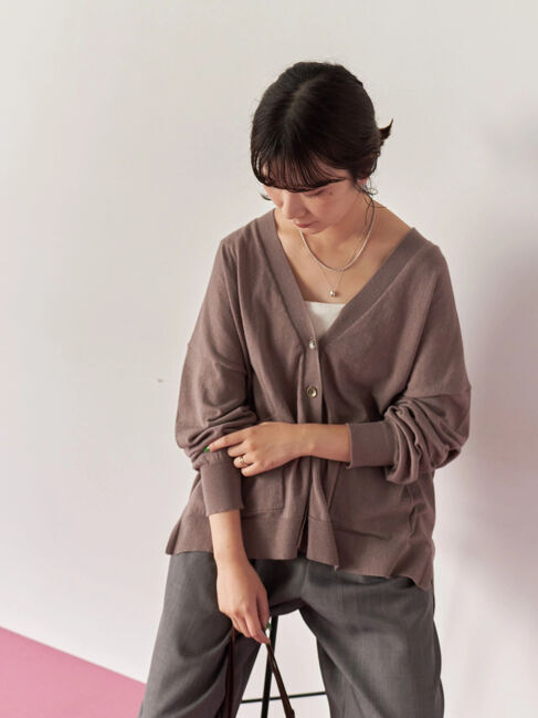 Samansa Mos2 blue「ドロップメタル2連ネックレス」|その他|