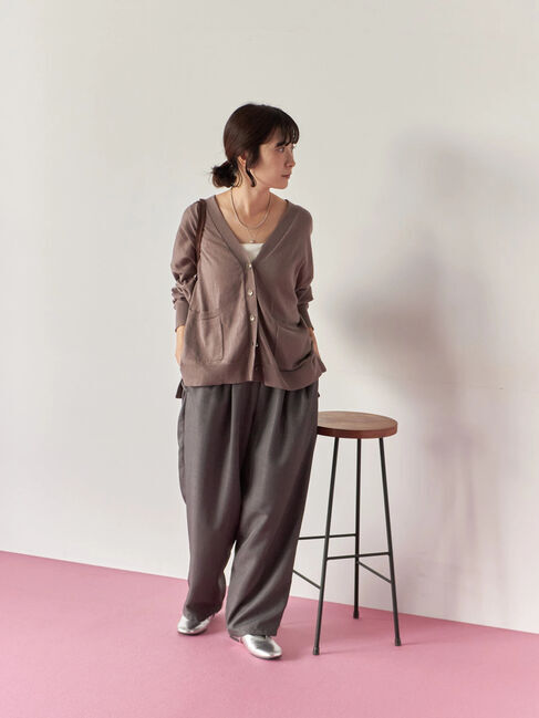 Samansa Mos2 blue「ドロップメタル2連ネックレス」|その他|