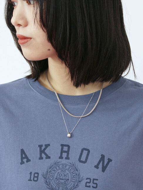 Samansa Mos2 blue「アソートプリントロンT」|Tシャツ・カットソー|