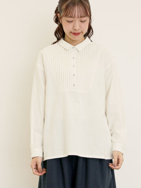 Samansa Mos2「切替ピンタックブラウス」|シャツ・ブラウス|