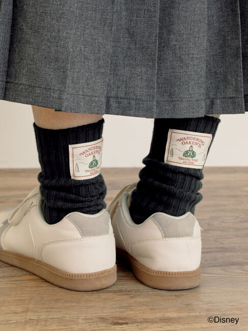 Samansa Mos2「【Disney】アナと雪の女王/タグ付きソックス」|ソックス|チャコールグレー