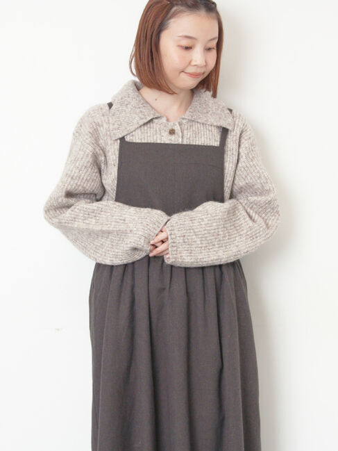 Samansa Mos2「襟付ニットカーディガン」|カーディガン|