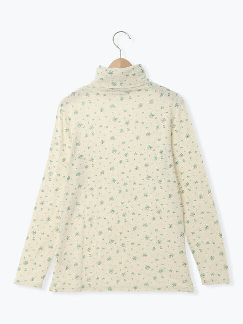 Samansa Mos2「【吸湿発熱】ベア天花柄タートルネックインナー」|Tシャツ・カットソー|