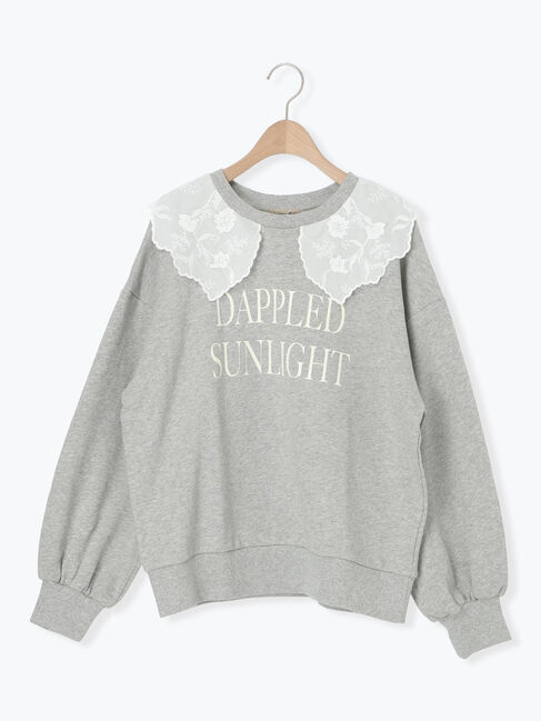 Samansa Mos2「裏毛3Dレース襟付きスウェット」|Tシャツ・カットソー|