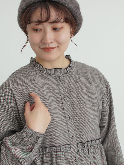 Samansa Mos2「柄アソートティアードフリルチュニック」|シャツ・ブラウス|