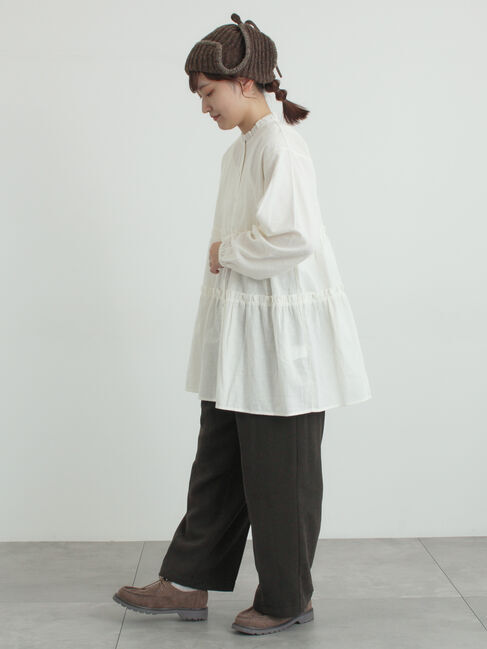 Samansa Mos2「柄アソートティアードフリルチュニック」|シャツ・ブラウス|