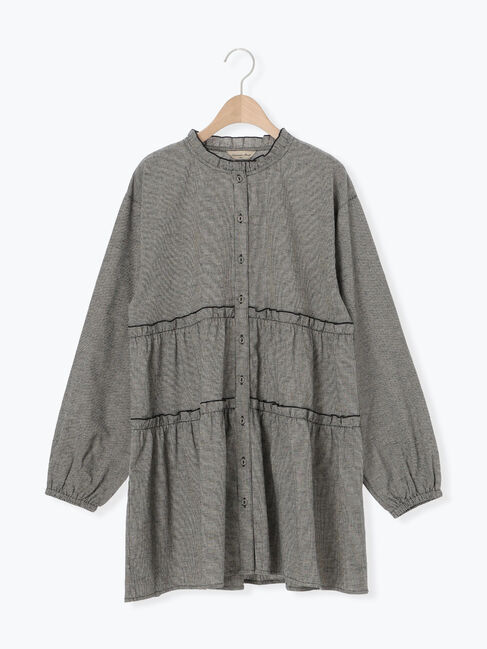 Samansa Mos2「柄アソートティアードフリルチュニック」|シャツ・ブラウス|