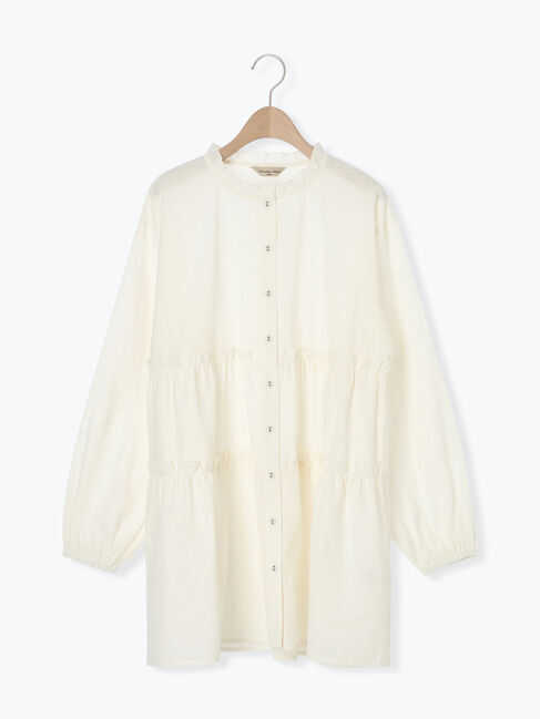 Samansa Mos2「柄アソートティアードフリルチュニック」|シャツ・ブラウス|