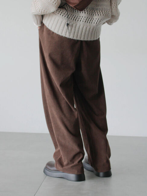 Samansa Mos2 blue「カットコールパンツ」|その他|