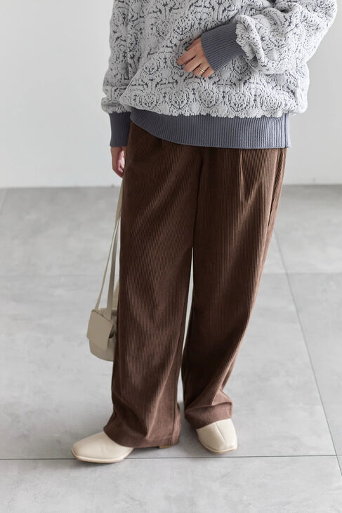 Samansa Mos2 blue「カットコールパンツ」|その他|