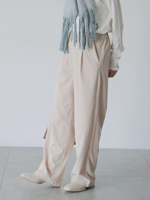 Samansa Mos2 blue「カットコールパンツ」|その他|