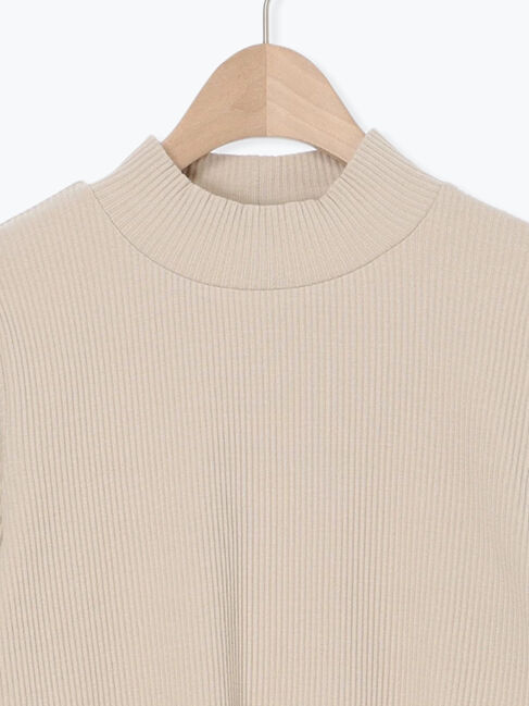 Samansa Mos2「リブハイネックインナー」|Tシャツ・カットソー|