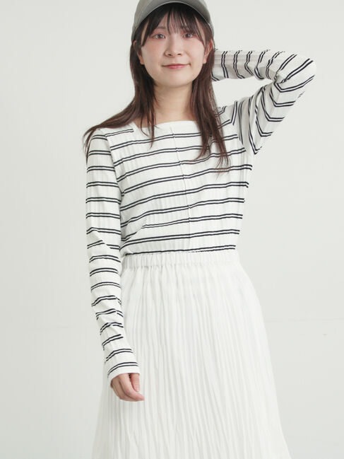 Samansa Mos2「前後2WAY柄アソートカットソー」|Tシャツ・カットソー|オフホワイト