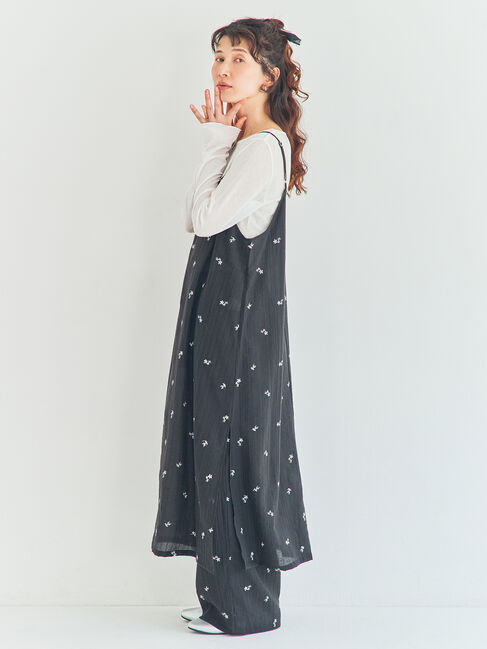 Samansa Mos2「シアー楊柳刺繍イージーパンツ」|その他|