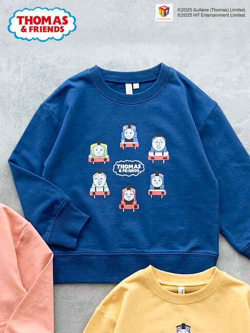 Samansa Mos2 Lagom「【きかんしゃトーマス】プリントトレーナー」|Tシャツ・カットソー|ブルー